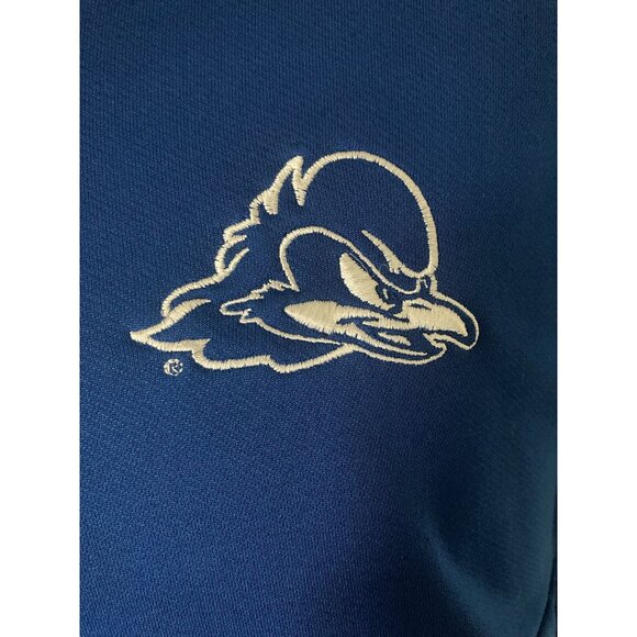 Adidas Blue Delaware Blue Hens Logo Pullover Men's Long Sleeve Half Zip L Jacket - Picture 6 of 7